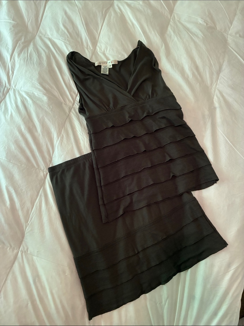 Studio M Vintage Olive Green Skirt and top set